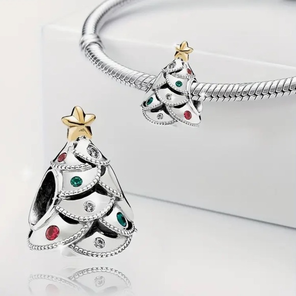 🎄 S925 Christmas Lighted Tree Bead Charm - Pandora Style - Picture 1 of 1